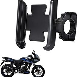 WHIPONE CNC Metal Bike Mobile Holder Compatible for Bajaj Pulsar 220 F, 360° Rotation Phone Mount Cradle for Bicycle & Motorcycle, Handlebar for All Smartphones, Anti-Slip, Full Grip (Black)-image-96