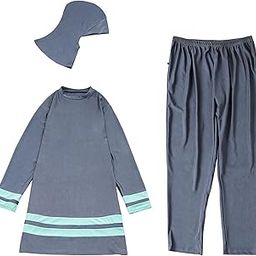 CALANDIS™ Islamic Modest Swimsuit Beach Muslim Arab Women Swimwear Plus Size Gray 5XL | Swimwear | Womens Clothing-image-26