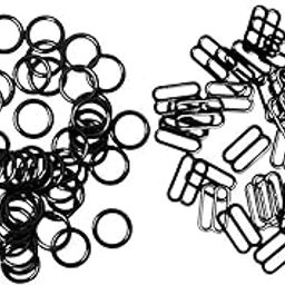 The Style Sutra 200pcs Metal Bra Lingerie Strap Sewing Clip O Rings Fig 8 Slider Black 10mm|Crafts | Sewing | Other Sewing-image-9
