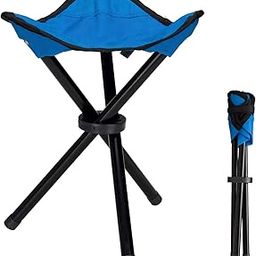 Mezzotek Foldable Anti-Slip Three Leg Stool for Outdoor Camping, Travelling, Hiking Portable and Foldable | 40 x 6.5 X 6.5 CM | Multi Color-image-96