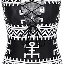 CALANDIS™ Women V Neck Backless High Cut One Piece Swimwear Bathing Suit Plus Size S | Swimwear | Womens Clothing-image-46