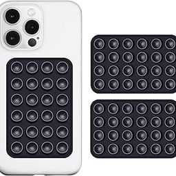 drenza™ Suction Phone Case - Anti-Slip Silicone Back Cover Multipurpose Hands-Free Sticky Pads for Phone Case Mount for Selfies Videos Mirror Shower & More (Black + Black)-image-59