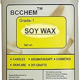BCCHEM Soy Wax for Candle Making|Premium Grade-1 Soy Wax for candel Making| Make Vegetable Wax Candles,producst|100% Pure and Natural|Eco-Friendly,Organic,soot Free Candles| (1.0, Kilograms)-image-22