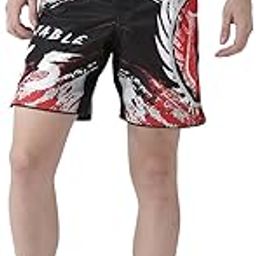 USI UNIVERSAL MMA Shorts for Training & Kickboxing, 411HB Unbeatable Shorts Tuf Stretch Fighting Shorts for Martial Arts, Cage Fight, Muay Thai, BJJ, Boxing (M, Black/Red)-image-58