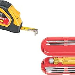FREEMANS Ikon 5m:19mm Auto-lock Measuring Tape + TK05 Magnetic Screw Driver Tool Kit (5pcs) for home/multipurpose use-25