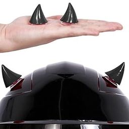 Vagary Cute Small Size Helmet Devil Horns Sticker Decor Universal Styling Decoration Helmet Horn (Black)-image-49