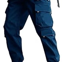 Mens Printed Black Polyester Slim Fit Cargo Pant-image-48