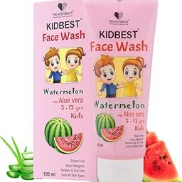 HealthBest Kids Multivitamin Face Wash - Natural, Non-Toxic 100ml, Organic Watermelon for Normal, Gentle Sensitive & Dry Skin Types | Tear, Paraben, SLS Free, Pack of 1-42