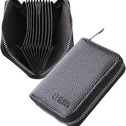 Kuber Industries Card Holder Wallet for Men Women|Debit Credit Card Holder|Wallet for Id, Visiting Card, Buisness Card|RFID Protected|Zipper Closure|Black-image-19