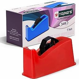 YAJNAS Tape Dispenser for Packing, Heavy Weight and Anti-Skid 1 inch Cello Tape Dispenser for Home, Office, School Use (Random Color)-picture-26
