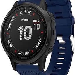 Fit for Garmin Fenix 6S Pro Watch Bands, Fenix 6S Sapphire Quick Fit 20 Watch Band Silicone Replacement Straps Accessory Band Wristbands for Women Men (Navy)-23