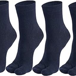 Women Cotton Ankle Length Toe Socks, Thumb Socks, (Black, Pack of 4 Pairs)-picture-27