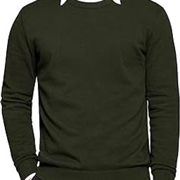 Mens Solid Polo Neck Full Sleeve Navy and White Cotton Slim Fit T-Shirt-image-40