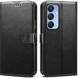 Oncraves Flip Case for Samsung Galaxy A15 5G | Card Slots, Magnetic Closure, Black-image-51