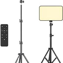 GiftMax® 11" LED Video Soft Light Panel, for Studio Photography | Video Recording | Conference | YouTube,2700K-5700K CRI95+ | with Remote Control (Camera Light with 7Ft Stand)-0