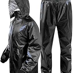 KISHORI FABS Men's Raincoat Waterproof for Bike Reversible Double Layer with Hood Raincoat for Men. Set of Top and Bottom Packed in a Storage Bag-picture-10