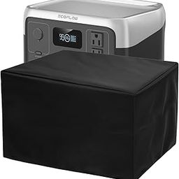 Black Portable Power Station Cover – Durable, Dust & Scratch Proof, Washable Nylon, Universal Fit – EcoFlow RIVER 2 Compatible-image-76