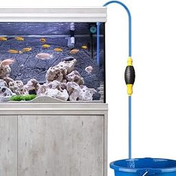 Fish Tank Cleaner Set/Aquarium Water Changer Gravel Filter Vacuum Pump Kit Tank Sucker Siphon PVC Hose Pipe with High Flow Portable Manual Liquid Water Fish Tank Cleaner with 2 - Meter Pipe-image-23