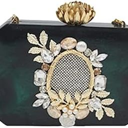 Clutch Bag Hand Bag Acrylic Clutches for Women Bridal Clutches for Wedding Celebrities Party Evening Marble Purse Floral Bridal Clutch For Women's & Girls resin clutch bag-image-40