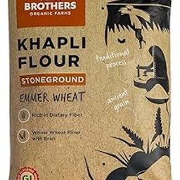 Two Brothers Organic Farms - Khapli Wheat Flour (2 kg) | High Dietary Fiber for Easy Digestion | Stoneground Emmer Wheat Flour | Khapli Atta-picture-29