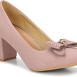 Stylish High Block Heel Belly Shoes Lazer Cut for Girls and Women (551)-20