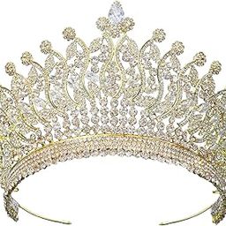 CZ Silver Tiaras and Crowns for Women Queen Prom Party Headpiece Wedding Bridal Crystal Large Hair Accessories-image-33