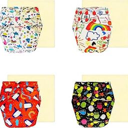Dumbledo Elite Cloth Diaperwith Magical Soaker (Pack of 4) | Dry Feel and Comfortable | Reusable & Washable | Travel Friendly | Perfect for Indian Summers | 3 Months – 3 Years | Unisex Baby-12