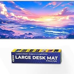 Skiditos Coastal Sunset Embrace Gaming Mouse Pad 60X30CM - Extended Large Mouse Pad with Stitched Edges & Non-Slip Rubber Base for Ultimate Gaming Setup-5
