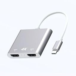 USB Type C to Dual Port 4K@60Hz HDMI Splitter & Extnder Display Adapter for Windows | Extend & Split Display in Windows & Duplicate Mode in Mac OS into Dual HDMI Video Monitor-image-65
