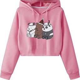 Crop Hoodie Sweatshirt Women Cute Casual Trendy Stylish Latest White Black Pink Lavender Beige Brown399 499 Under Girl-image-87