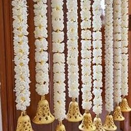 SURAKO COLLECTIONS Handmade Artificial Decorative Mogra Bell Fluffy Garland, Size 2 Feet Used for Home/Office,Festival Navratri, Durga Pooa Christsmas Diwali Decoration | (Pack of 12)-image-48