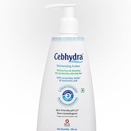 Sun Pharma Cebhydra Lotion, Ceramides, Cholesterol & Fatty Acids, Deep Hydration for Sensitive, Dry & Damaged Skin, Dermatologist-Tested, Paraben-Free, NonComedogenic, 12-Hour Moisturization-21
