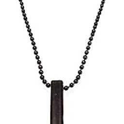 Unisex Men's Jewellery 3D Stylish Black Tone Cuboid Rectangle Neck Pendant Necklace Chain For Men Boys and Men Unisex Pendant (Classic)-image-43