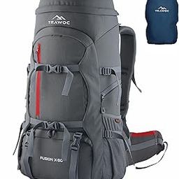TRAWOC FUSION X 50 Litre Internal Fiber Frame Travel Bag Front & Top Open Backpack for Hiking Trekking Camping, Rucksack Bag for Men & Women with Rain Cover and Shoe Compartment, SHK018-image-69