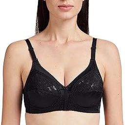 International Women's Non Padded | Wireless | Claudette 36C Black | Full-Coverage Bra | Pack of 1-2