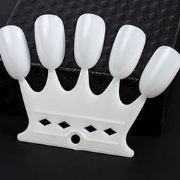 Nail Art Display Board Set, 10 Pieces, Crown Design Pattern Practice Tool, Natural-45