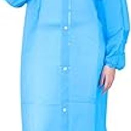 EVA Raincoat – Lightweight Waterproof Unisex Rainwear, Free Size – Reusable Blue Raincoat for Travel, Outdoor & Emergency Use-42