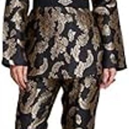 Women's Jacquard Ethnic Motifs Brocade Woven Design Festive & Party Co-ord Set | Printed Cords | Blazer with Pant | Co-Ords for Women | Collage Wear-image-2