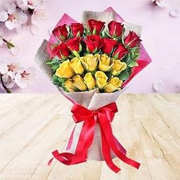 IFG's Beautiful Bouquet of Red and Yellow Roses, 20 pcs Fresh Flowers - Same Day Delivery-image-87