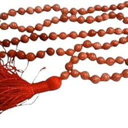 Cuonna Gems Gallery Amazing Collection Sun Stone Mala Original 108 Beads Maala Certified By Lab सनस्टोन माला ओरिजिनल सर्टिफाइड Valuable Sun Sitara Mala For Wearing Astrological Purpose सन सितारा माला-image-10
