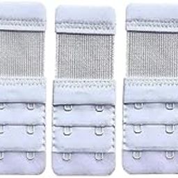 LOURYN KOULYN® Present's Save Your Bra Increase Band Length - Bra Extension Hook Extender - 2 Hook, 3 Rows With Extra Elastic-image-0