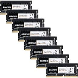 【DDR4 RAM】 GIGASTONE 64GB Kit (8x8GB) DDR4 2666MHz (2400MHz or 2133MHz) PC4-21300 (PC4-19200/17000) CL19 1.2V SODIMM 260 Pin Unbuffered Non ECC High Performance Notebook Laptop Memory Upgrade-18