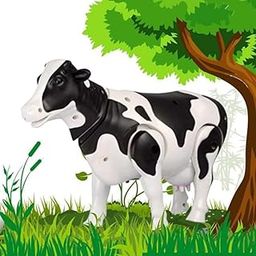 NEEYATI Musical Walking Cow Toy with Light and Sound Effects, Battery Operated-7