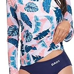 Women 2 Piece Rash Guard Long Sleeve Zipper Bathing Suit with Bottom Built in Bra Swimsuit UPF 50, A-pink, 18 Plus-image-55