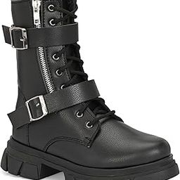 Women's Chunky Boots Block Heel Synthetic Leather (rd44)-21