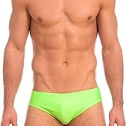 Mens New Solid Hot Body Bikini Swimsuit Gary Majdell Sport Lime Large-image-9