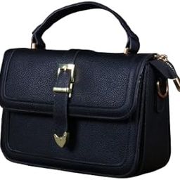 Women Sling Bag with Gold Buckle | Black Shoulder Bag for Womens & Girls | Zipper Closure-picture-29