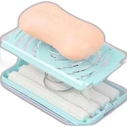2-in-1 Portable Portable Laundry Rolling Soap Box Soap Bar Box Dispenser with Rubber Roller Foaming Soap Saver|Design - 251 Soap Dishes-picture-15