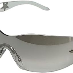 Y2K Starlet Rimless Sunglasses with Star Accents, Shield Style, Available in Black, Silver, Pink-image-96
