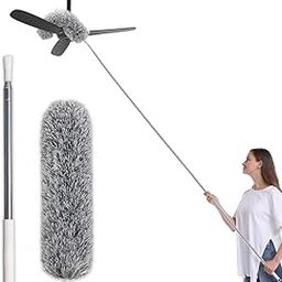 Zulaxy Flexible & Extendable Microfiber Feather Duster, Expandable Pole up to 100 Inches, Fan Cleaning Mop, Ceiling Fan Cleaner & Duster, Dusting Brush, Spider Web Cleaner Stick for High Ceilings-23